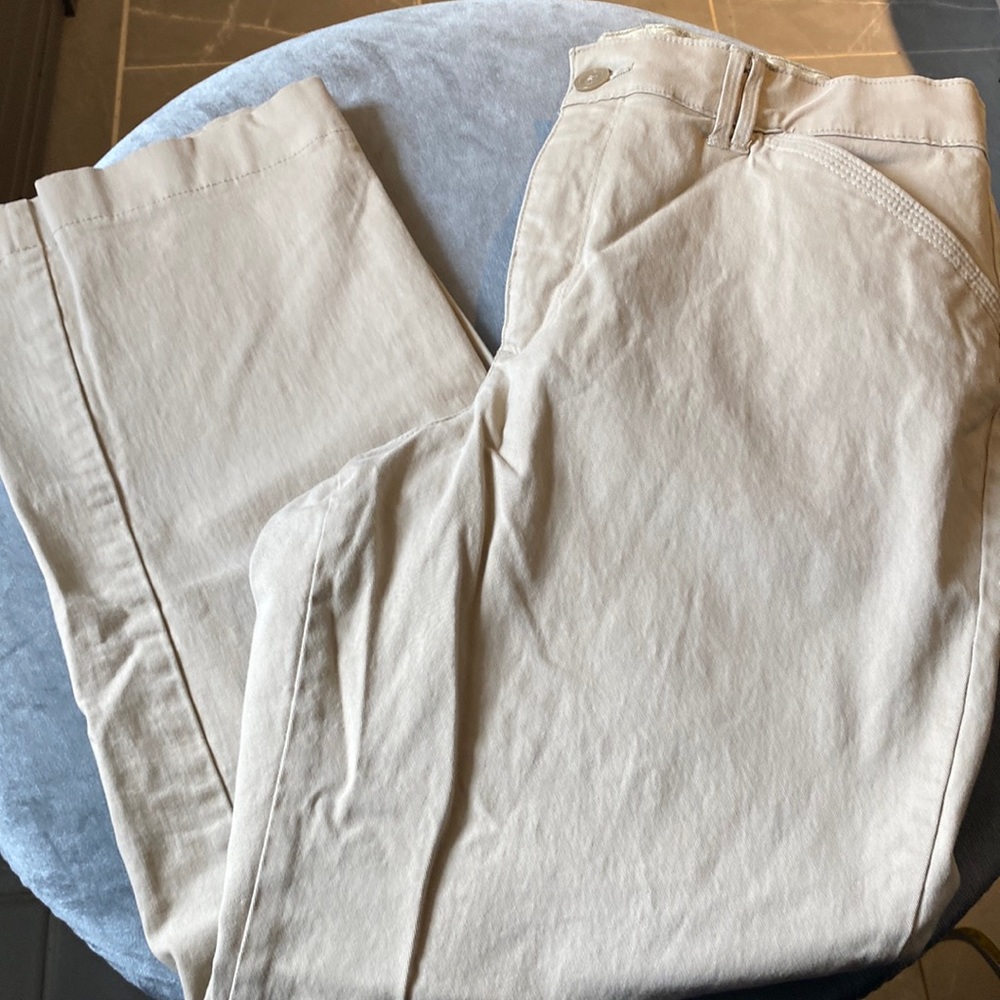 Lee Khakis Tan Stretch Waistband Flare Leg sz 16P EUC